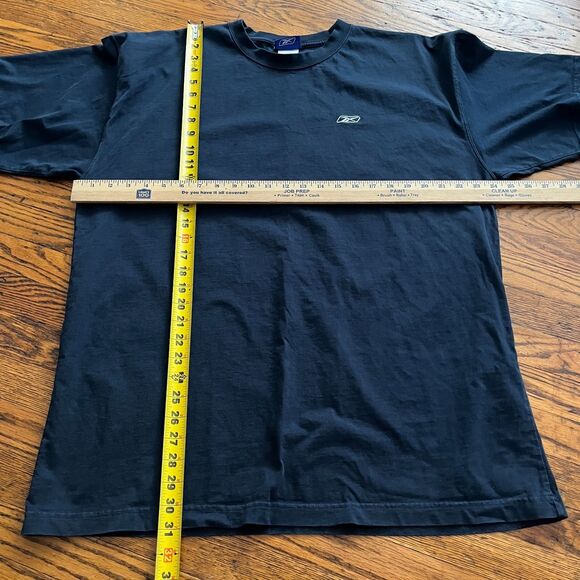 Vintage Reebok Blank Solid Navy Blue Y2k Embroidered Logo 2000s Men’s XXL Shirt - Picture 5 of 6